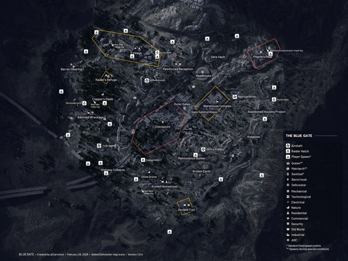Arc Riders Blue Gate Map Arc Raiders Maps · All 6 Zones, Extractions & Loot | Arc Raiders AI